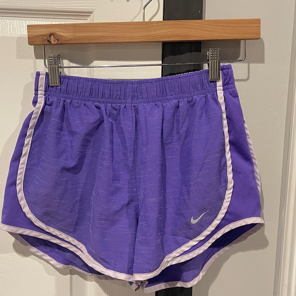 Purple nike tempo running shorts
